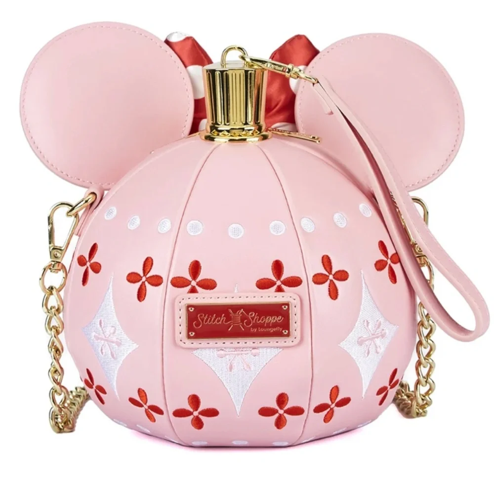 Loungefly‎ Stitch Shoppe Minnie Mouse Ornament Crossbody Bag and Pin